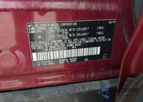 2019 Toyota Rav4 Le from USA, damaged, VIN JTMF1RFV9KD521065